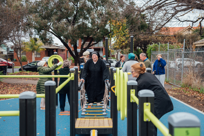 New exercise park helps older people work up a sweat