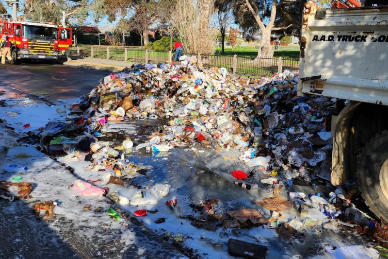 Waste truck incident leads to collection delays